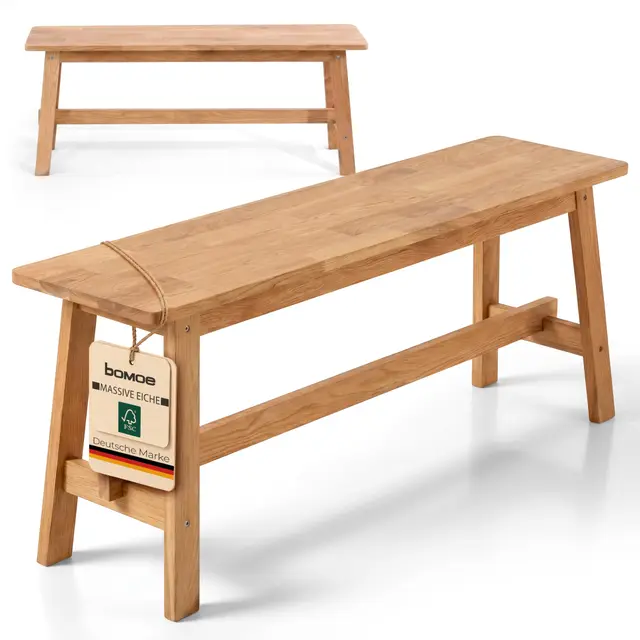 bomoe bamberg sitzbank eiche 120 cm