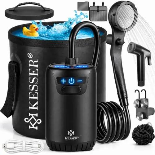kesser solardusche mit pumpe und