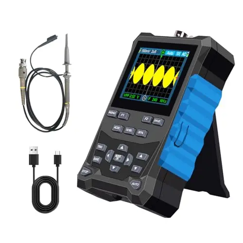 IN120MPro Handheld-Oszilloskop/DDS-Signalgenerator 2-in-1, 120 MHz Bandbreite, 500 MSa/s Abtastrate, 2,4"-Farbdisplay, Signalgenerator, 2500 Wellenform-Speicher, Auto-/Normal-/Einzel-Trigger