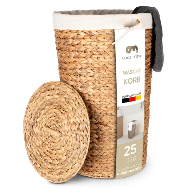 casa mina wäschepuff 25l naturfaser