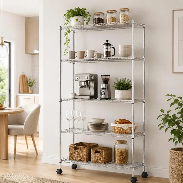 nilpferd metallregal rollen 5 ebenen