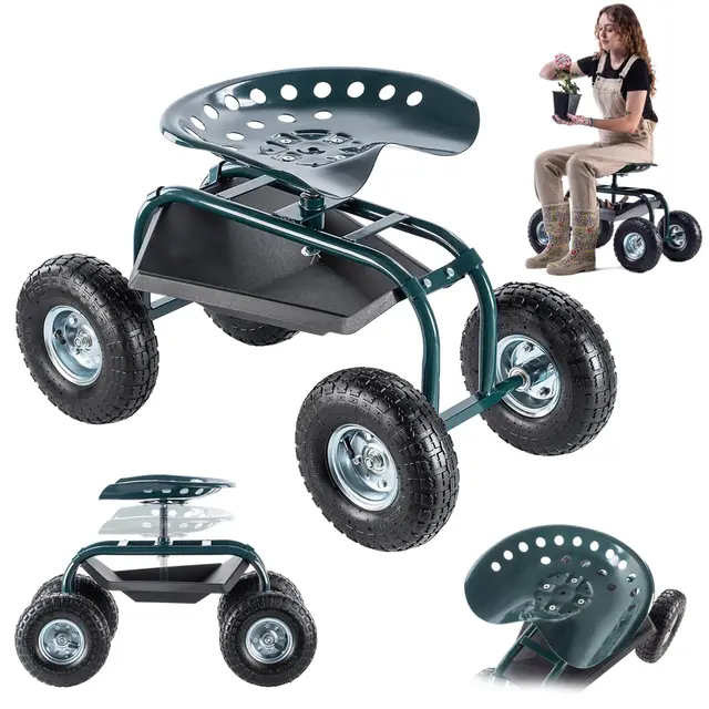 kadax gartenrollsitz fahrbarer gelsitz