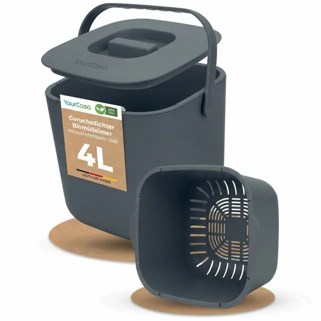 yourcasa biomülleimer küche 4l anthrazit