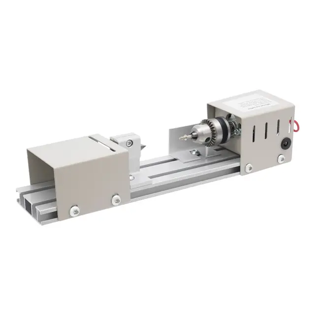 Holz Drehmaschine Mini Drehbank 7 Geschwindigkeiten, Drechselmaschine Drechselbank Perlen Poliermaschine Holzbearbeitung Tischdrehbank 4000-9000rpm