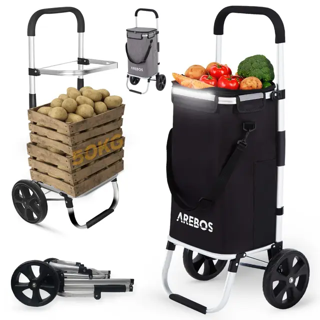 Arebos AR-HE-ET03CS 3in1 Einkaufstrolley