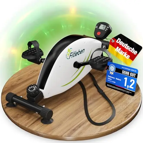 Wohltritt Pedaltrainer für Senioren testsieger, höhenverstellbarer Heimtrainer für Senioren, gelenkschonender Armtrainer & Beintrainer Muskelaufbau - Tischfahrrad / Deskbike zuhause