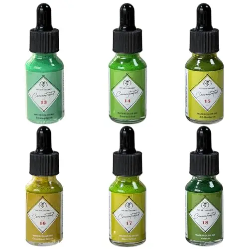 Aquarellfarben- & Tintenset–Matcha-Farbpalette–Zeichentinten –Pigmentbasiert & Handgefertigt–Hochwertige Künstlerbedarf für Malerei & Skizzieren (Matcha Cream Set)