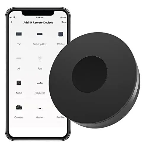 Intelligente IR-Fernbedienung, WiFi Universal Smart Home Hub, WiFi Smart Controller für die Heimautomatisierung, Klimaanlage, Fernseher, Deckenventilator, Vorhangfernbedienung, Kompatibel mit Alexa