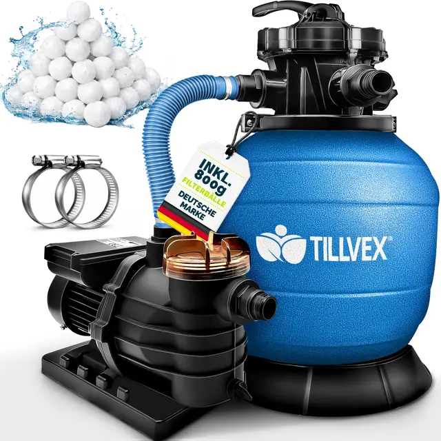 tillvex sandfilteranlage pool 10 m³/h