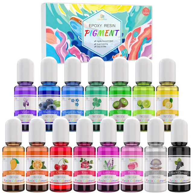 decorrom epoxidharz farbe set 15 farben