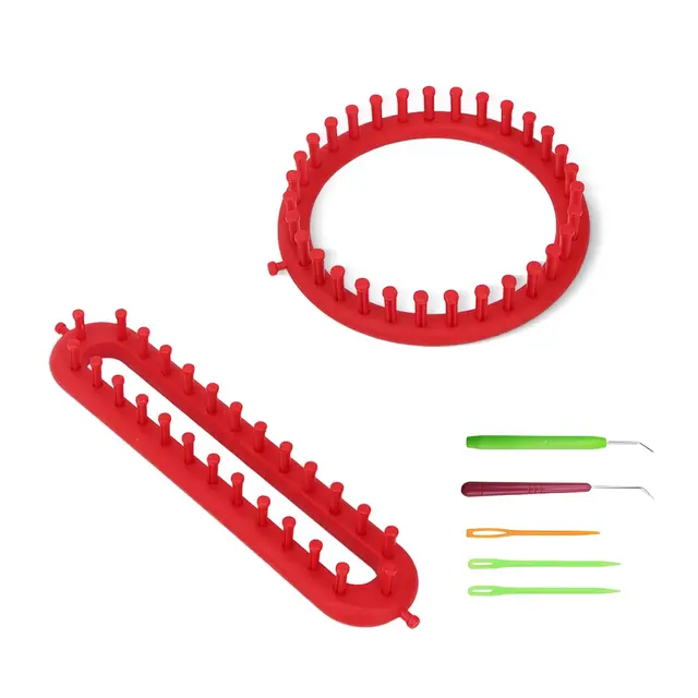 jzokj strickrahmen set 2 tlg rot rund