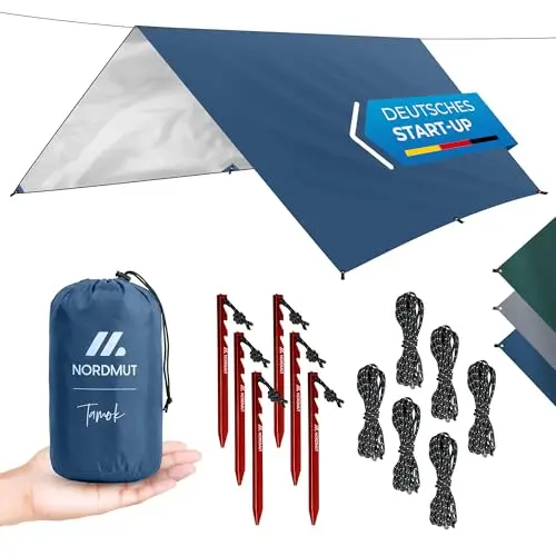 nordmut tarp 3x3m wasserdicht polyester