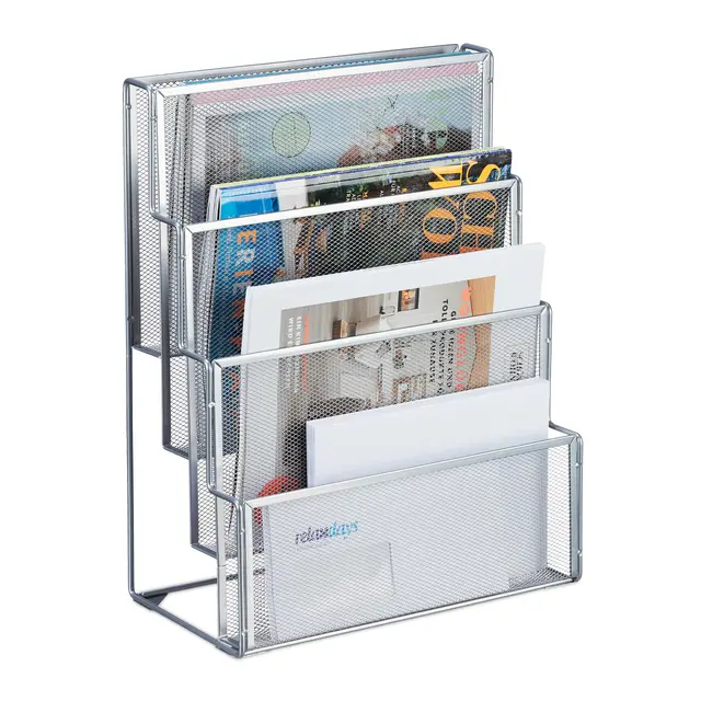 relaxdays zeitschriftenhalter metall 4