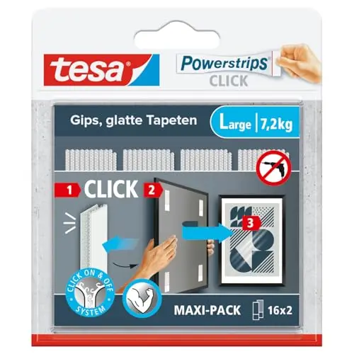 tesa powerstrips click bilderaufhänger