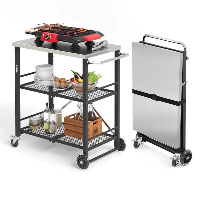 lue bona grillwagen klappbar 2 ablagen