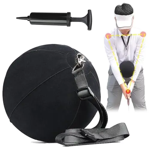 Golf Schwungtrainer Smart Ball - Effektives Golf Training zur Haltungskorrektur - Trainingshilfe gegen Chicken Wing - Verstellbarer Golf-Trainingsball für Schwungverbesserung