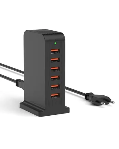 POANES 50W 6-Port USB Ladestation