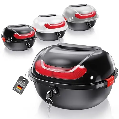 Mihoho MI09011 Hartschalen-Gepäckträgerkoffer 22 L Schwarz