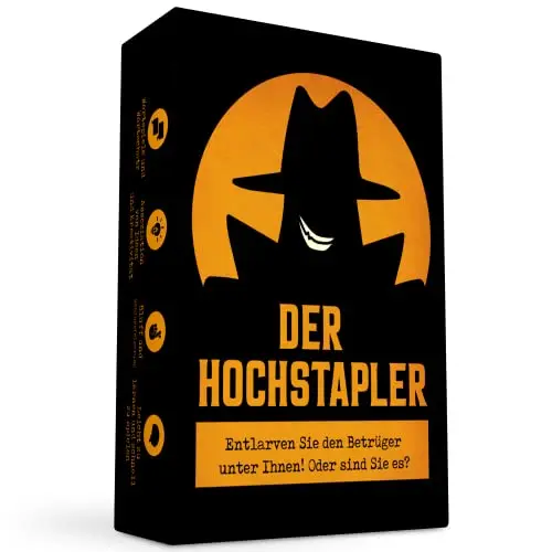 Oh Happy Games - Der Hochstapler - 110 Karten Wortspiel - Bluff und Verdacht - Können Sie Ihn Entlarven? - Kartenspiel ab 10 Jahren - Gesellschaftsspiel Familie und Erwachsene - 4-6 Spieler