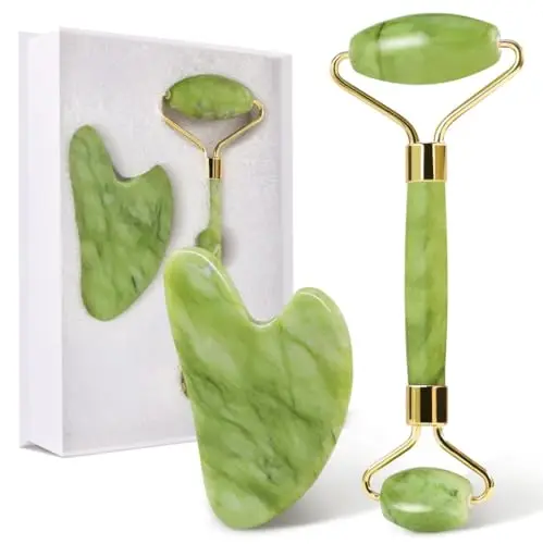 GUGUG Classic Gua Sha & Jade Roller Set Gesichtsmassage