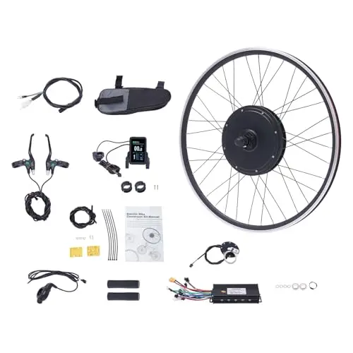 E-Bike Umbausatz 28/29 Zoll (700C), 48V 1000W Vorderrad Elektrofahrrad Conversion Kit, integrierte Controller Ebike Conversion Motor Kit mit LCD Display