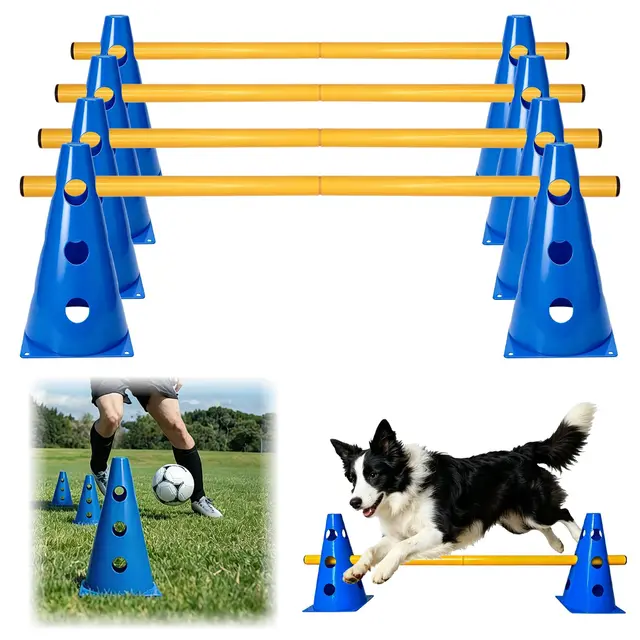 smiluna 8er agility set 4 stangen hürden