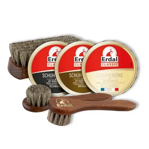 erdal schuhcreme set mit rosshaarbürsten