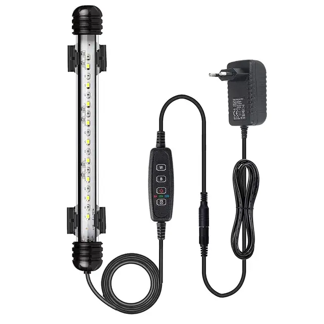 VARMHUS Aquarium LED-Leuchte mit Timer und Dimmer 18 cm