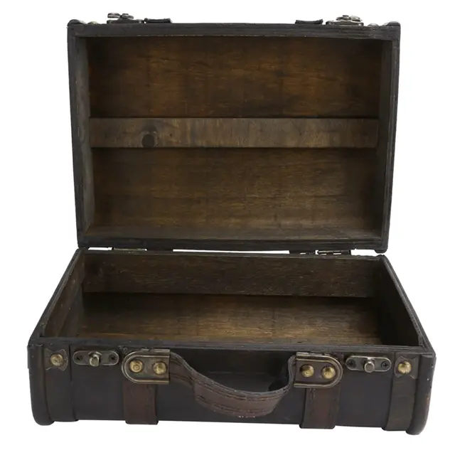 ausla vintage holz koffer retro 27cm