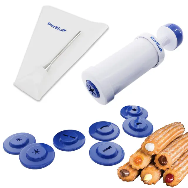 StarBlue Churrera Churro Maker und Füller-Set – einfaches Spritztüllen-Werkzeug zum Frittieren gefüllter Churros