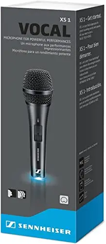 Sennheiser XS 1 Professionelles dynamisches Handmikrofon mit klarem Klang und robustem Design für Sänger und Moderatoren - Schwarz (507487)