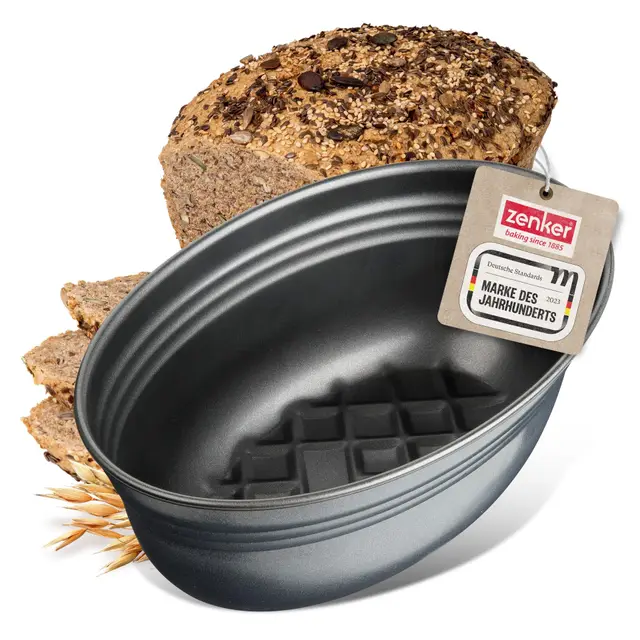 zenker brotform oval black metallic