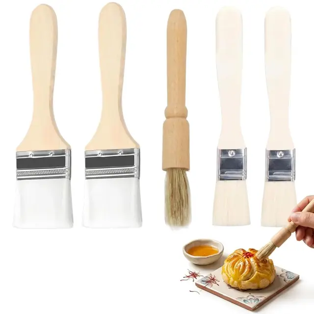 lrgnixs 5-teilig backpinsel holz set