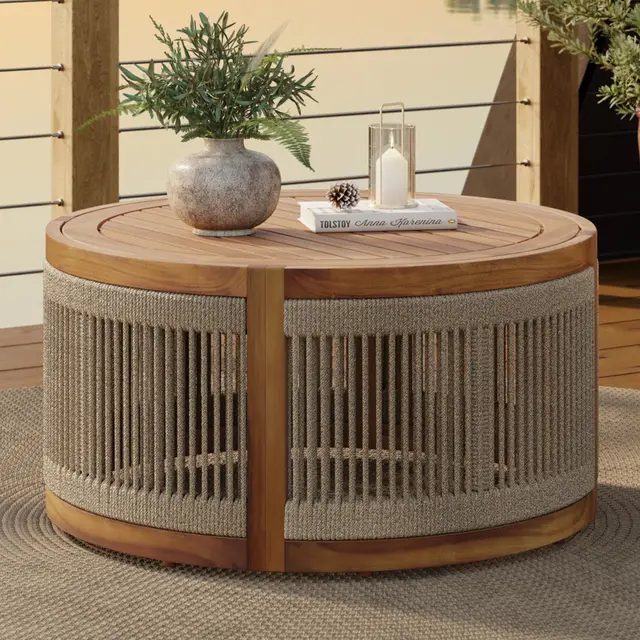 Hometopia Outdoor-Couchtisch Rund