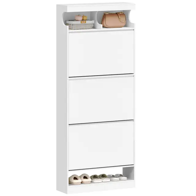 hzuaneri schuhschrank holz 3 klappen