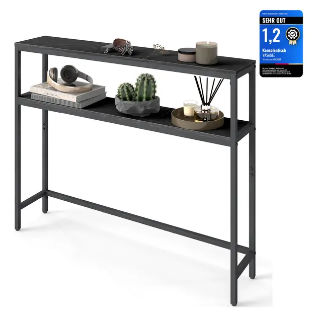 vasagle konsolentisch 100x80 cm metall