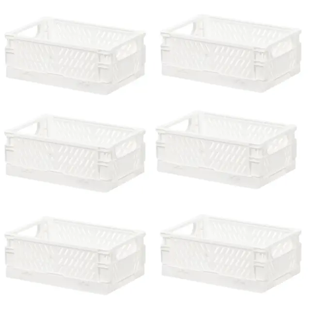 CNKHDZ Mini Klappboxen Weiß 6er-Set 15×10×5,8 cm