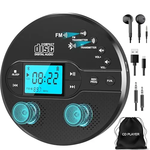 Greadio Discman Bluetooth CD-Player