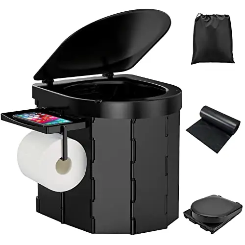 wadeo tragbare campingtoilette faltbar