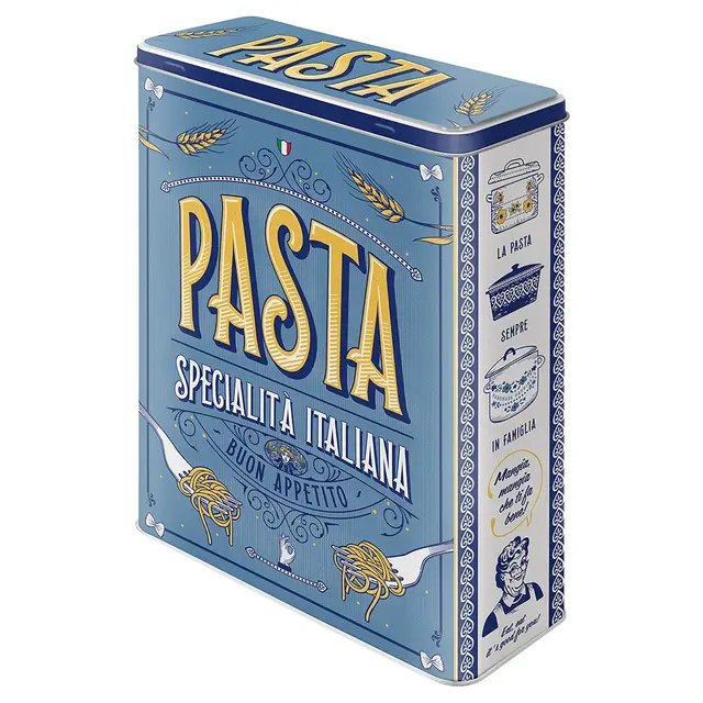 Nostalgic-Art Retro Vorratsdose XL, 4 l, Pasta – Geschenk-Idee für die Küche, Aufbewahrungsbox für Nudeln, Vintage Design