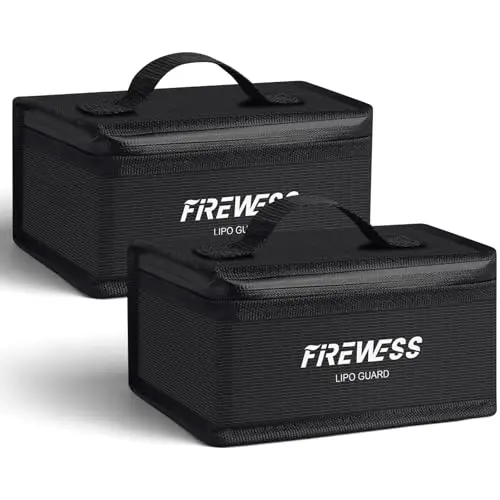 Lipo Safe Bag, Feuerfeste Box für Akkus, Akku Tasche Feuerfest, Pouch Fassungsvermögen Batterie Guard(2 Stück)