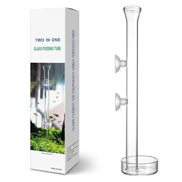 wokicor futterrohr aquarium glas 25 cm