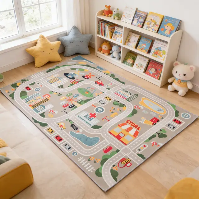 tyktzxy spielteppich straße kinderzimmer