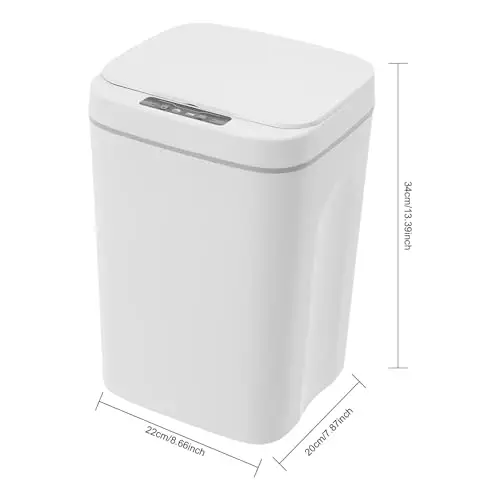 Sensor Mülleimer 16L, Intelligenter Abfalleimer mit integrierte Müllsackbox und LED-Licht, Automatischer Müllbehälter für Küchen, Bäd, Schlafzimmer, Wohnzimmer, Büros