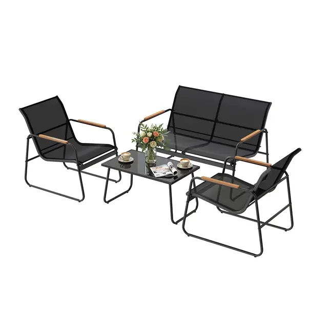 woltu gartenmöbel set 4-tlg