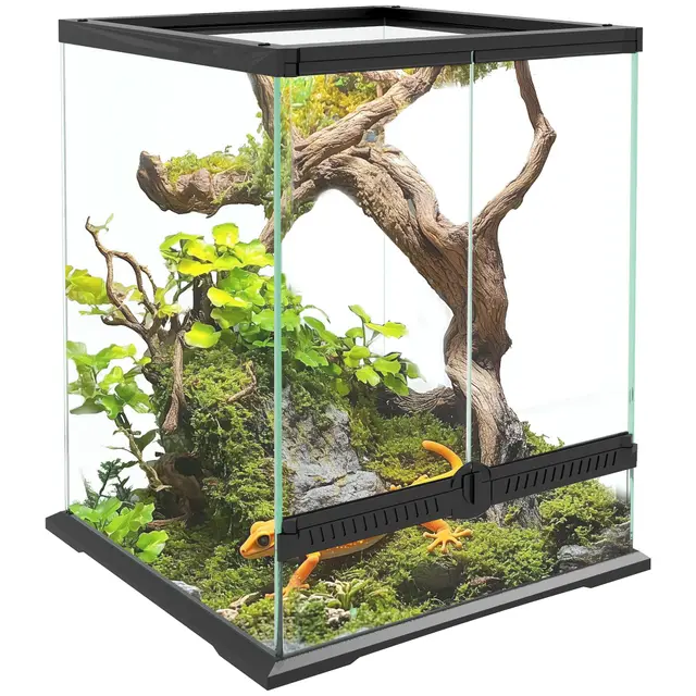 pawhut reptilienterrarium 120l glas