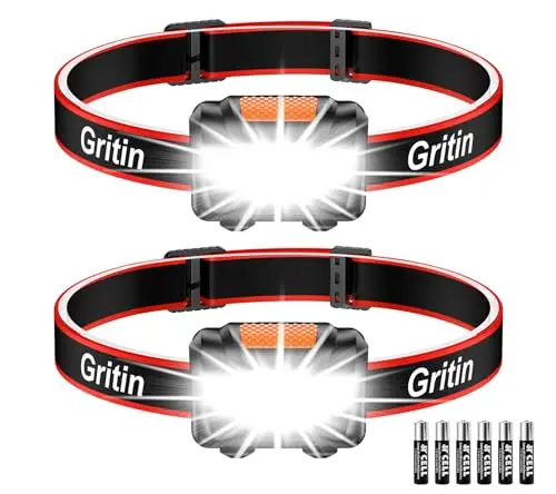 gritin led stirnlampe 2er set