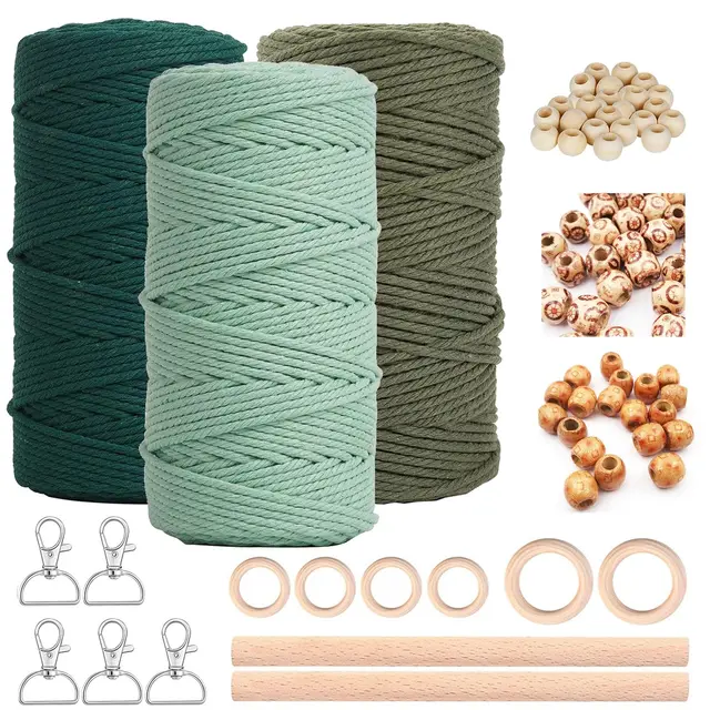 rumitpan makramee garn 3mm 60m set 3er