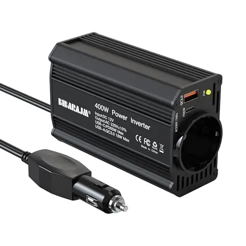 BIBARAJM 7900 KFZ-Wechselrichter 400W mit USB-C PD