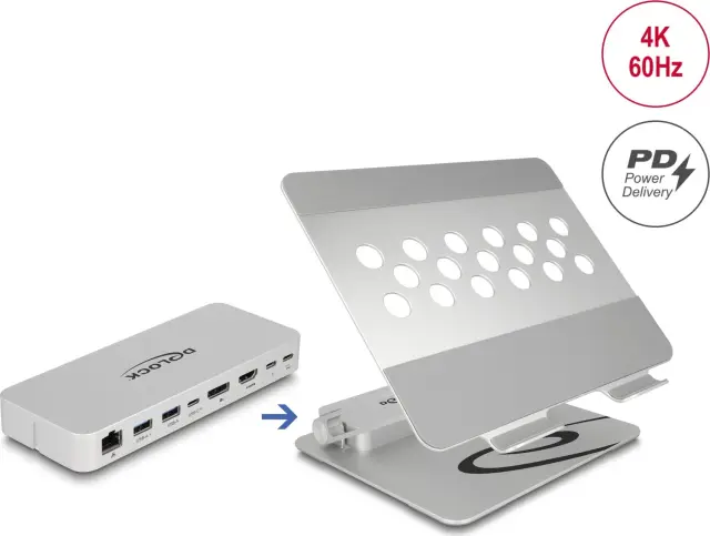 DeLOCK Tablet und Notebook Ständer mit Dockingstation